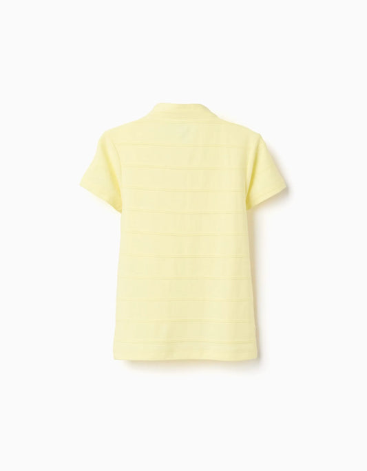 Polo niño amarillo manga corta