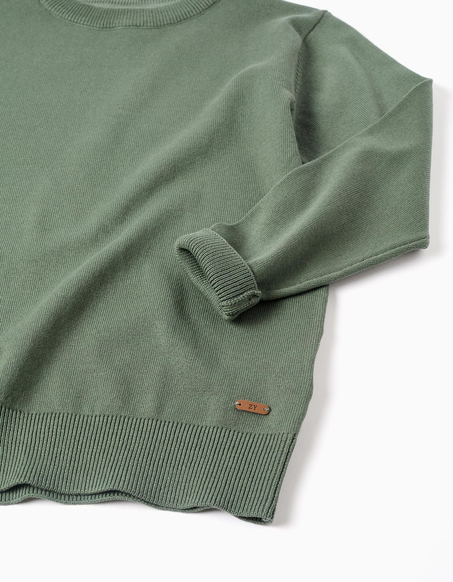 Jersey de punto para niño verde oscuro