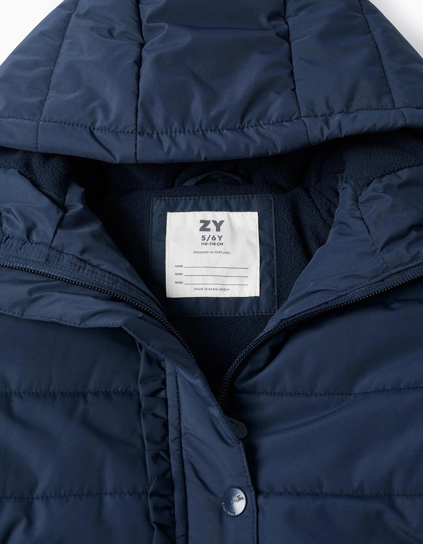 Chaqueta acolchada con capucha marino