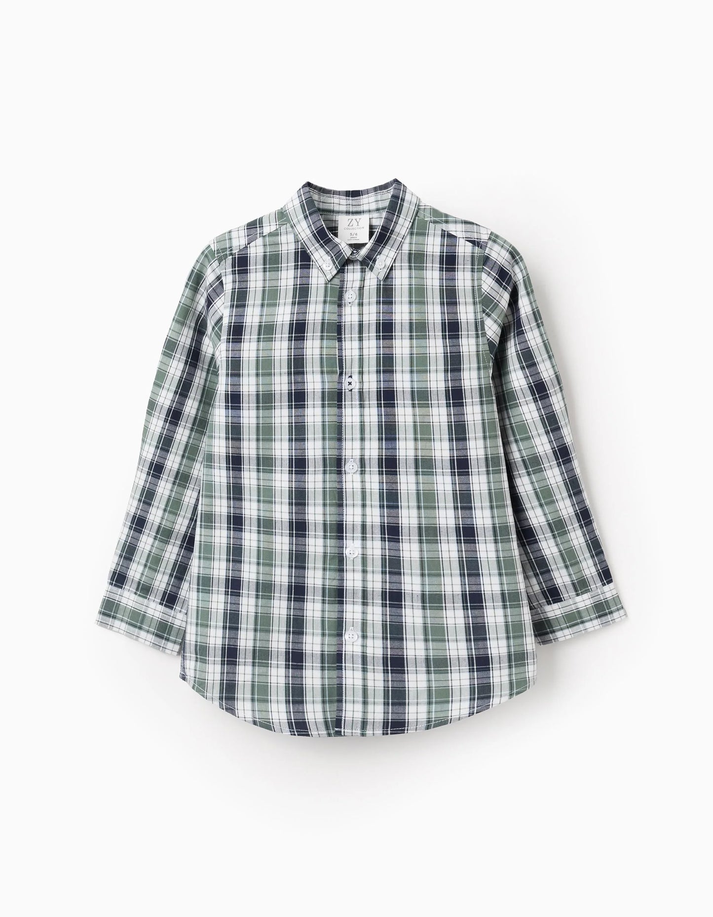 Camisa Cuadros Verde/Azul Oscuro