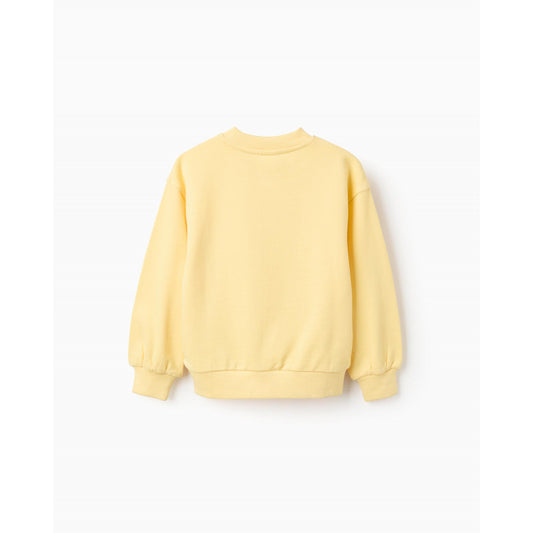 Sudadera niño de algodón amarilla