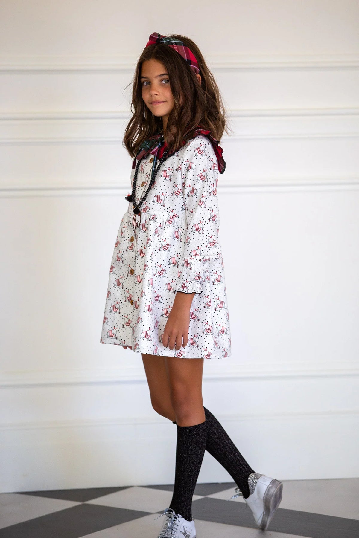 Vestido Elefantes Kids Chocolate