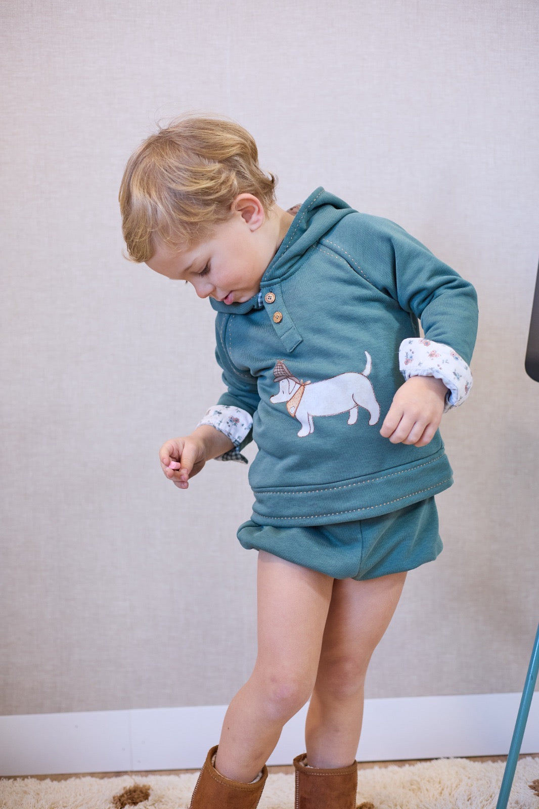 Conjunto felpa niño Petit&Flower