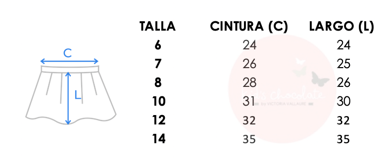 Falda Dos Volantes Mariposa Kids Chocolate