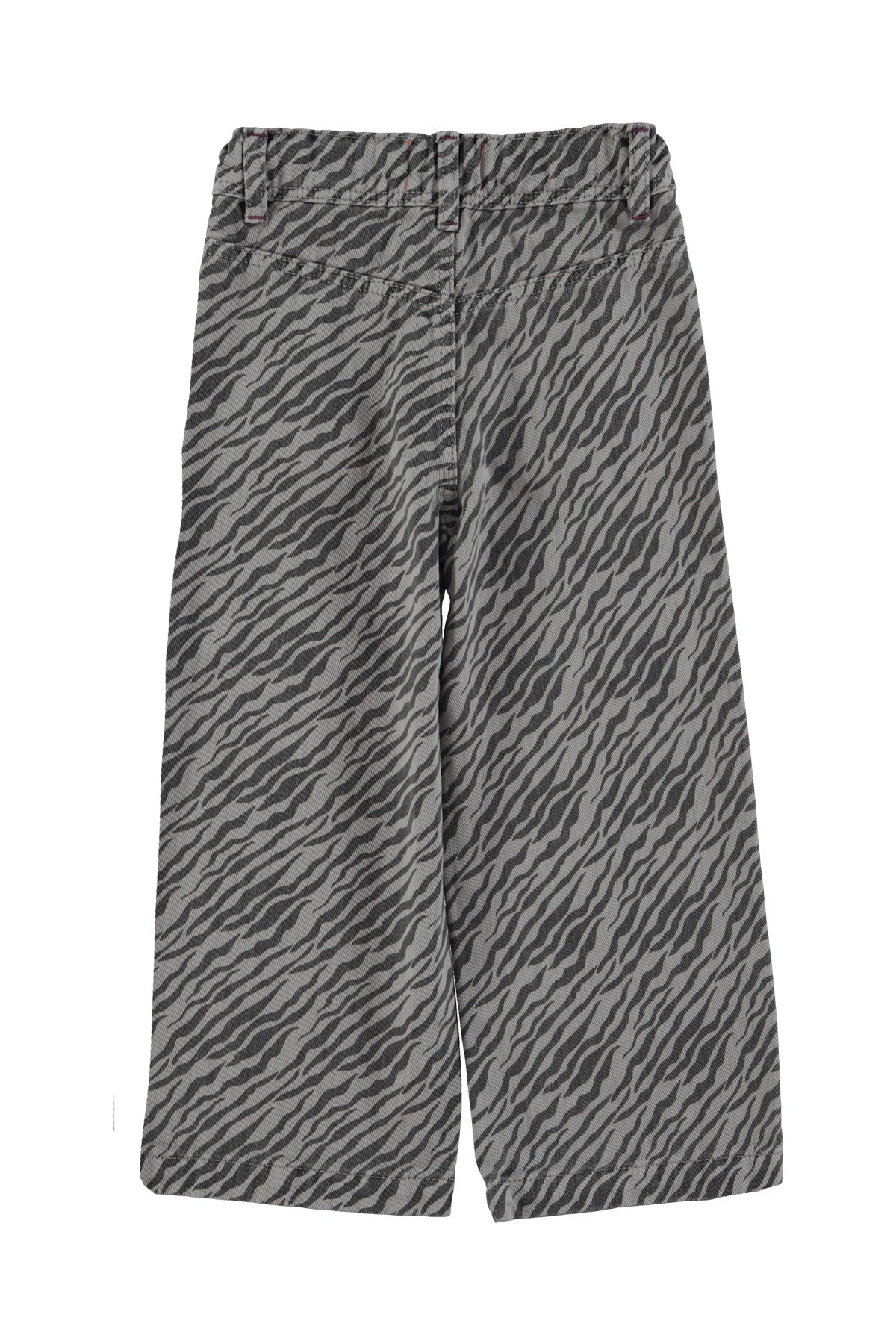 Pantalón acampanado | Gris con estampado de cebra