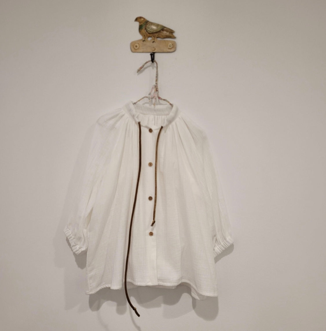 Blusa niña bambula blanca Mia y Lia