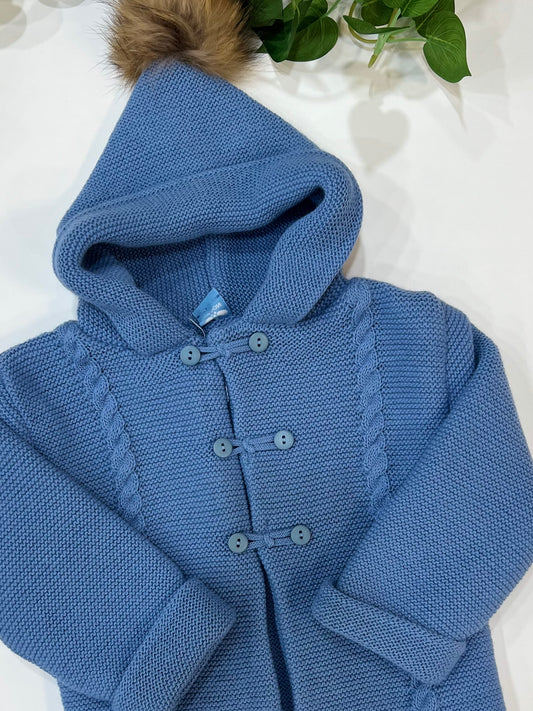 Abrigo bebé punto azul