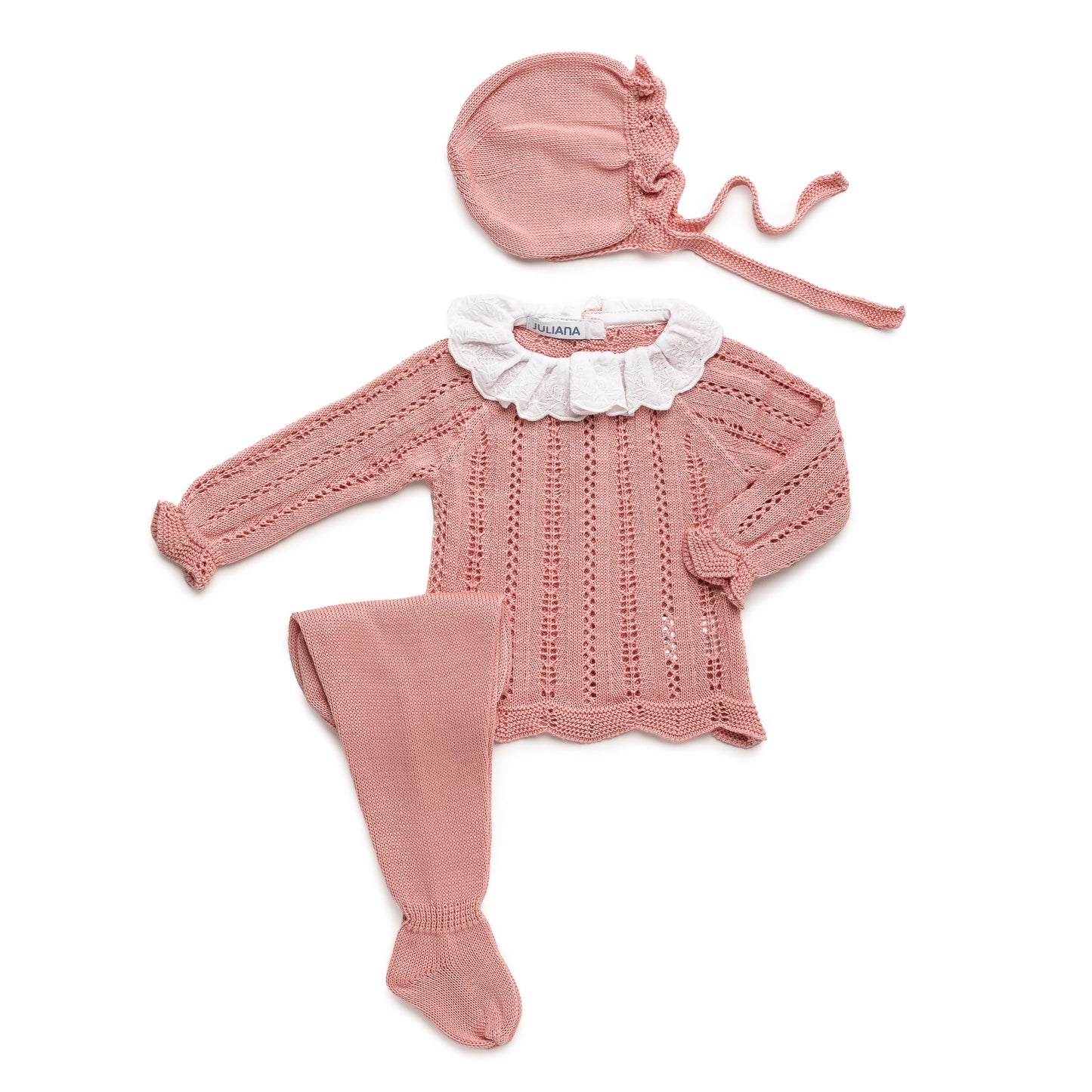 Conjunto bebé rosa empolvado Juliana
