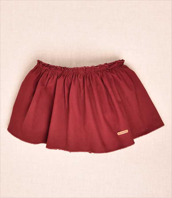 Short-falda niña sarga Burdeos
