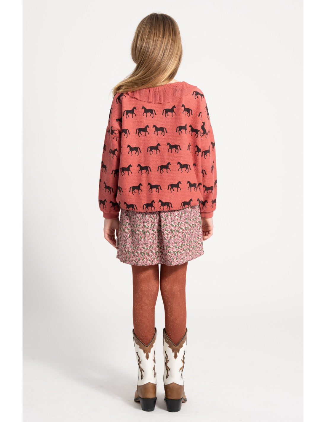 Sudadera niña caballos negros de Piupiuchick
