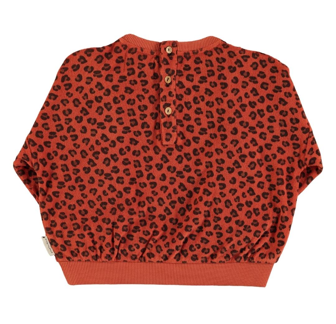 Sudadera terracotta animal print