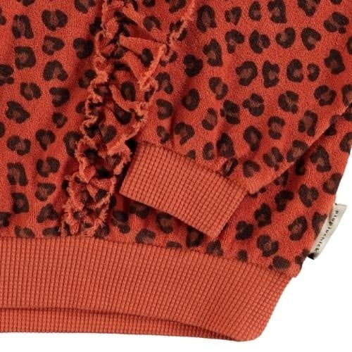 Sudadera terracotta animal print