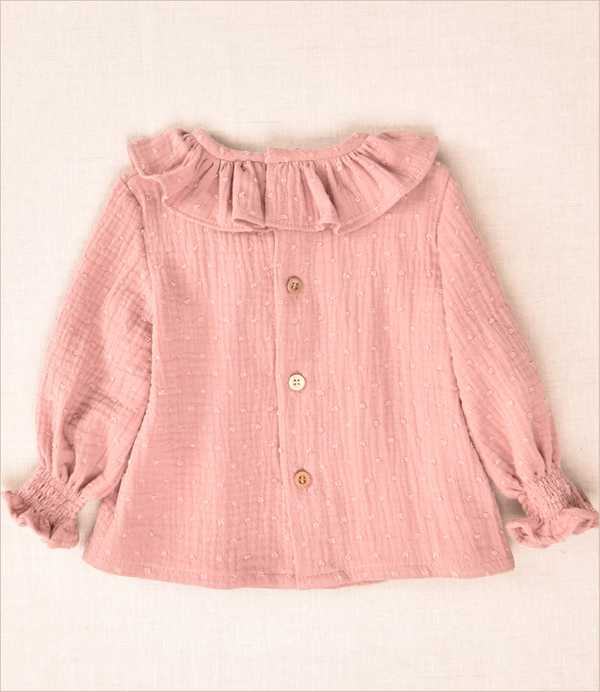 Blusa bebé rosa plumeti Rosette
