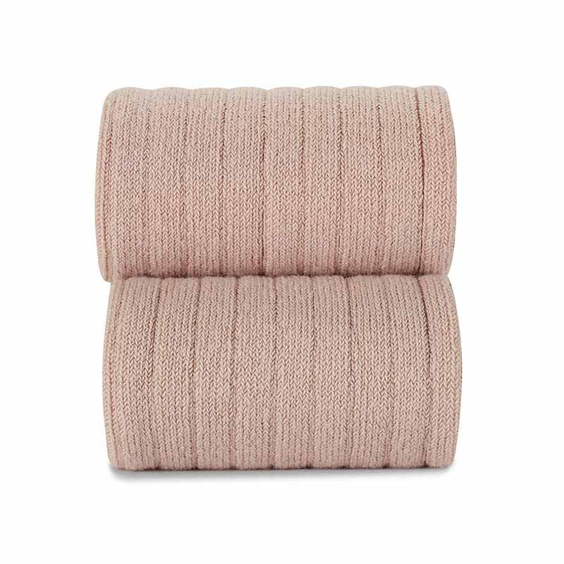 Leotardo canalé rosa empolvado