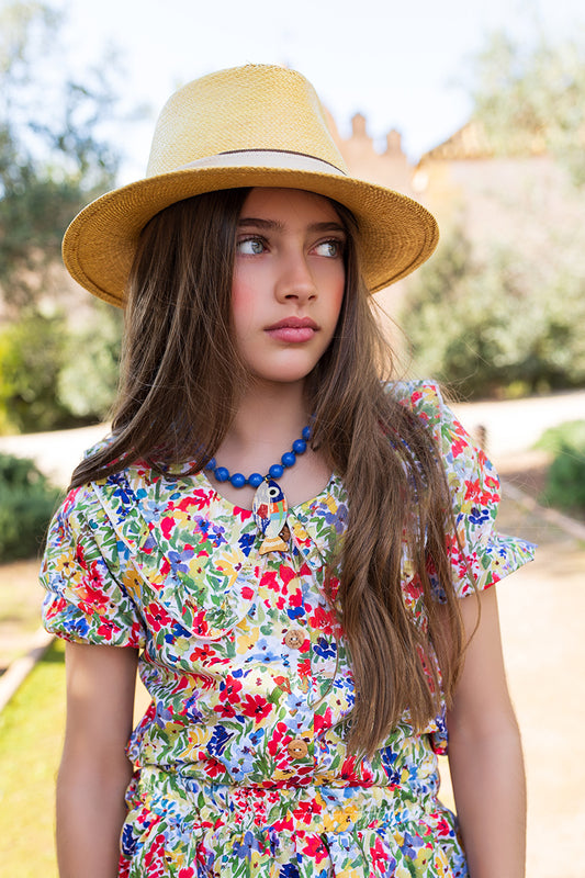 Conjunto mil flores Kids Chocolate