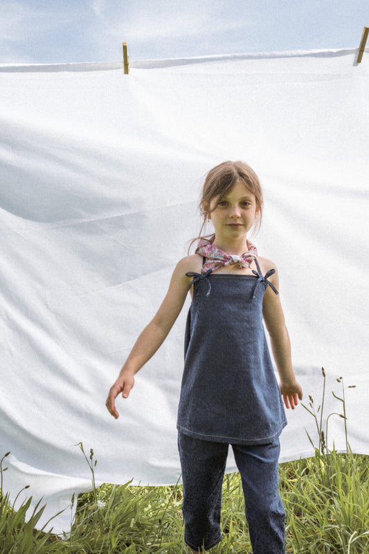 Vestido denim print Mia y Lia