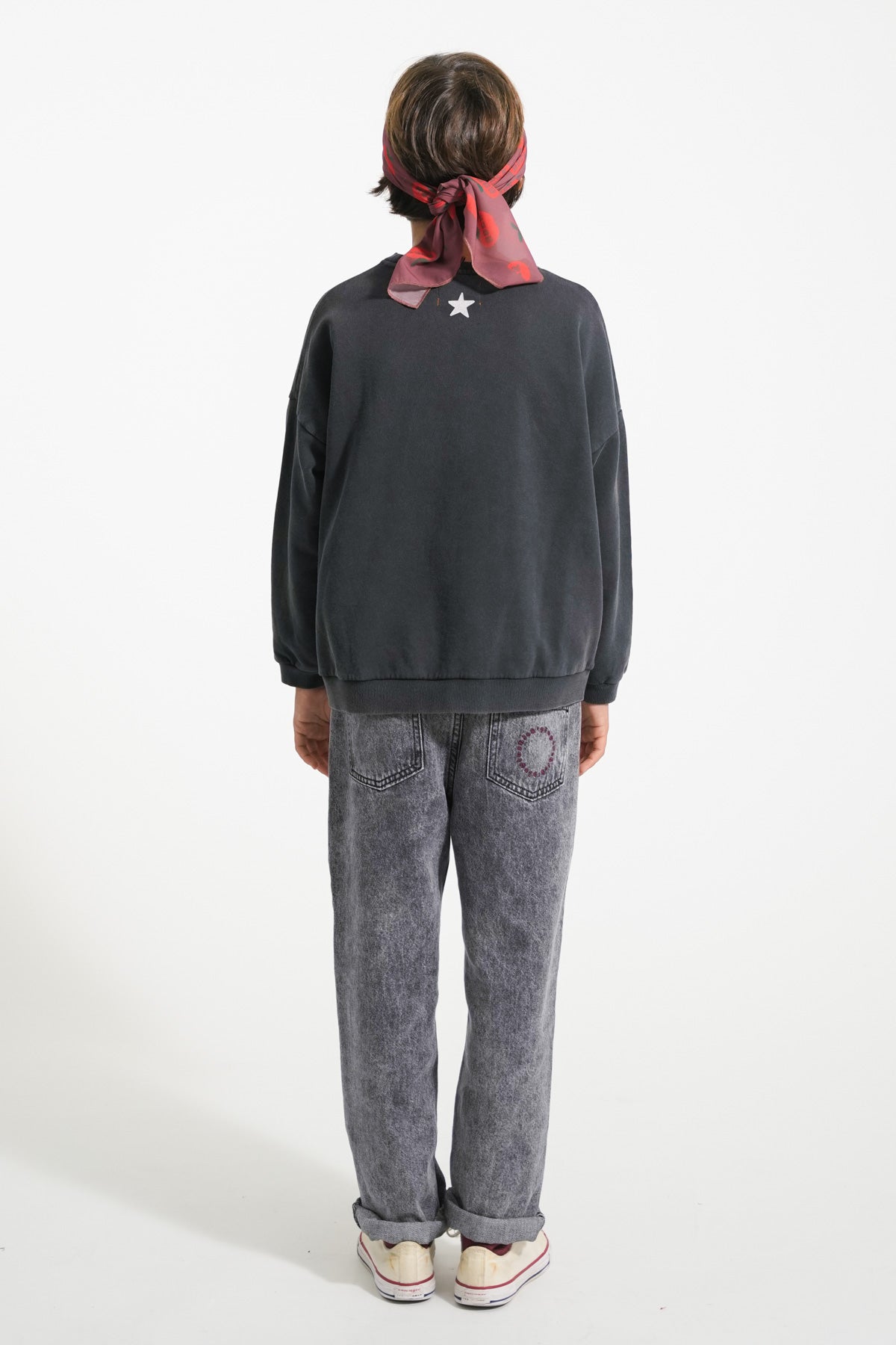 Sudadera | Negro descolorido con estampado de "Jimi Hendrix"