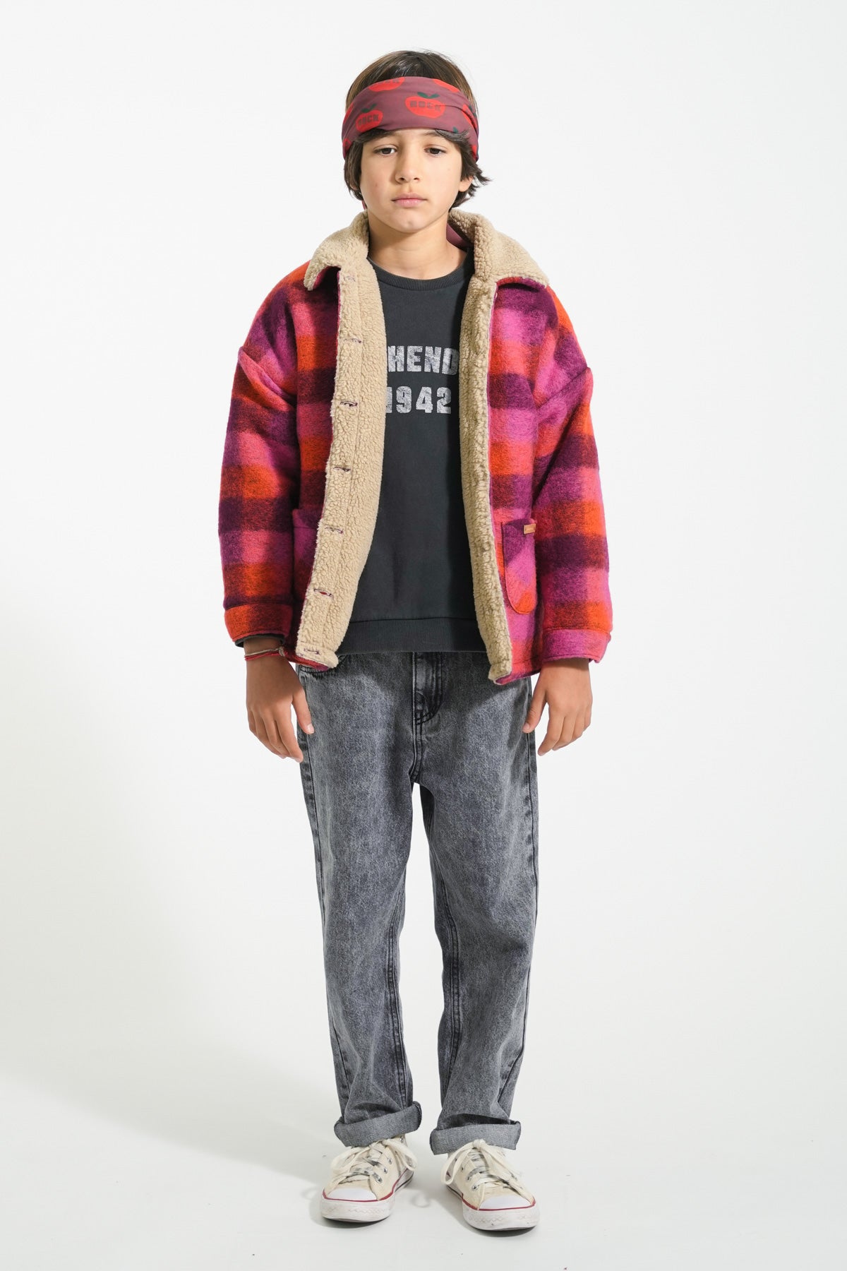 Sudadera | Negro descolorido con estampado de "Jimi Hendrix"