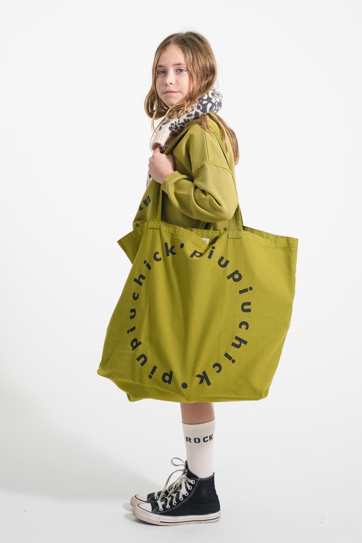 Sudadera | Verde oliva con estampado de tigre