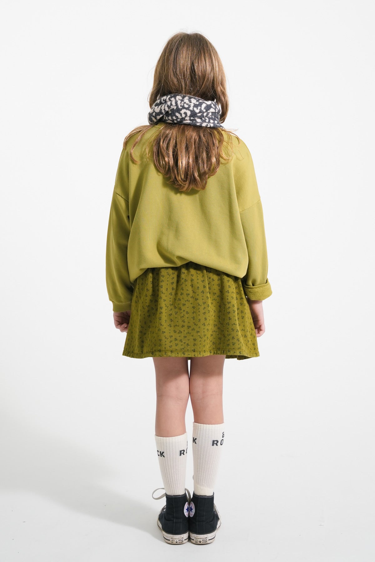 Sudadera | Verde oliva con estampado de tigre