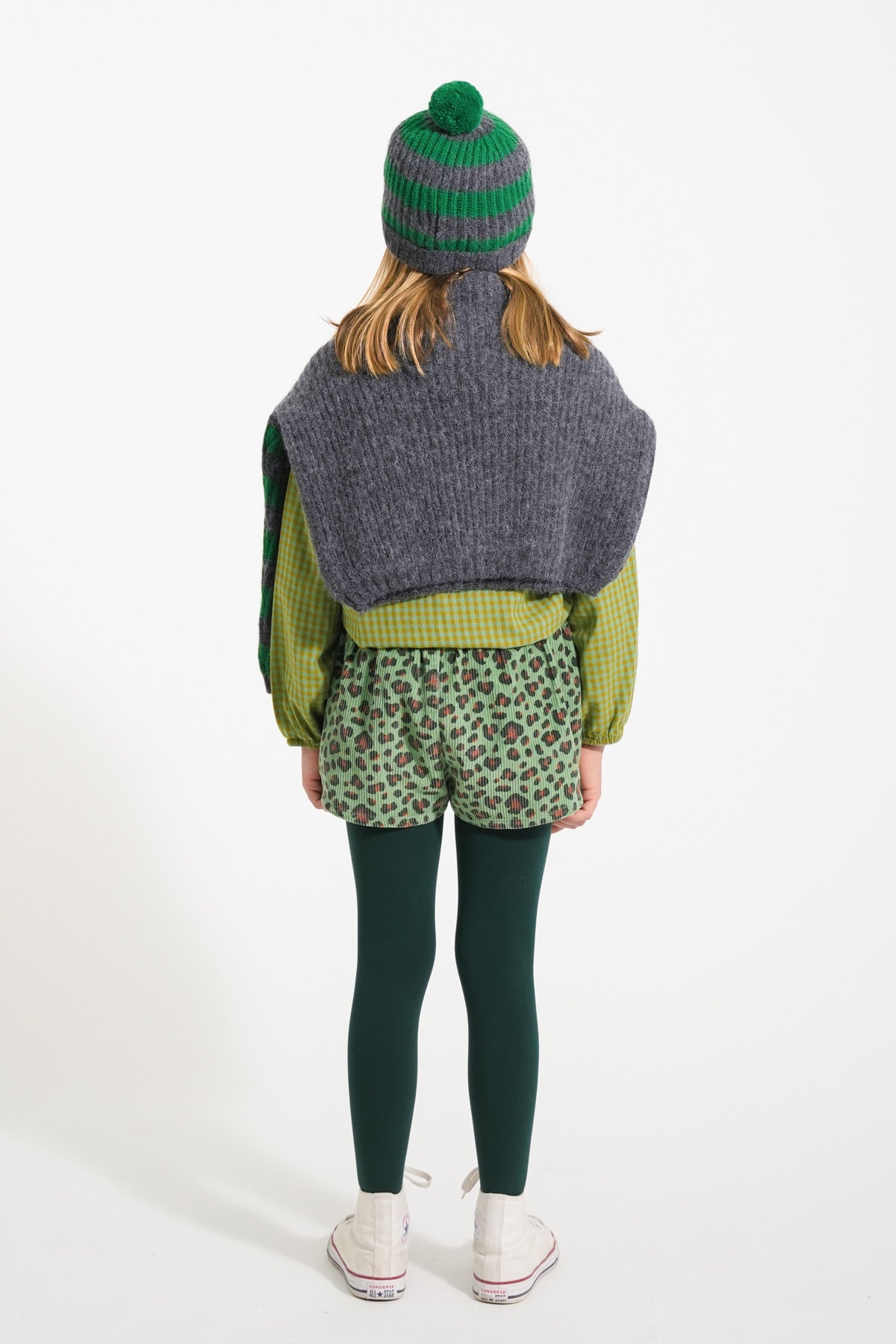 Shorts Verdes con estampado animal print
