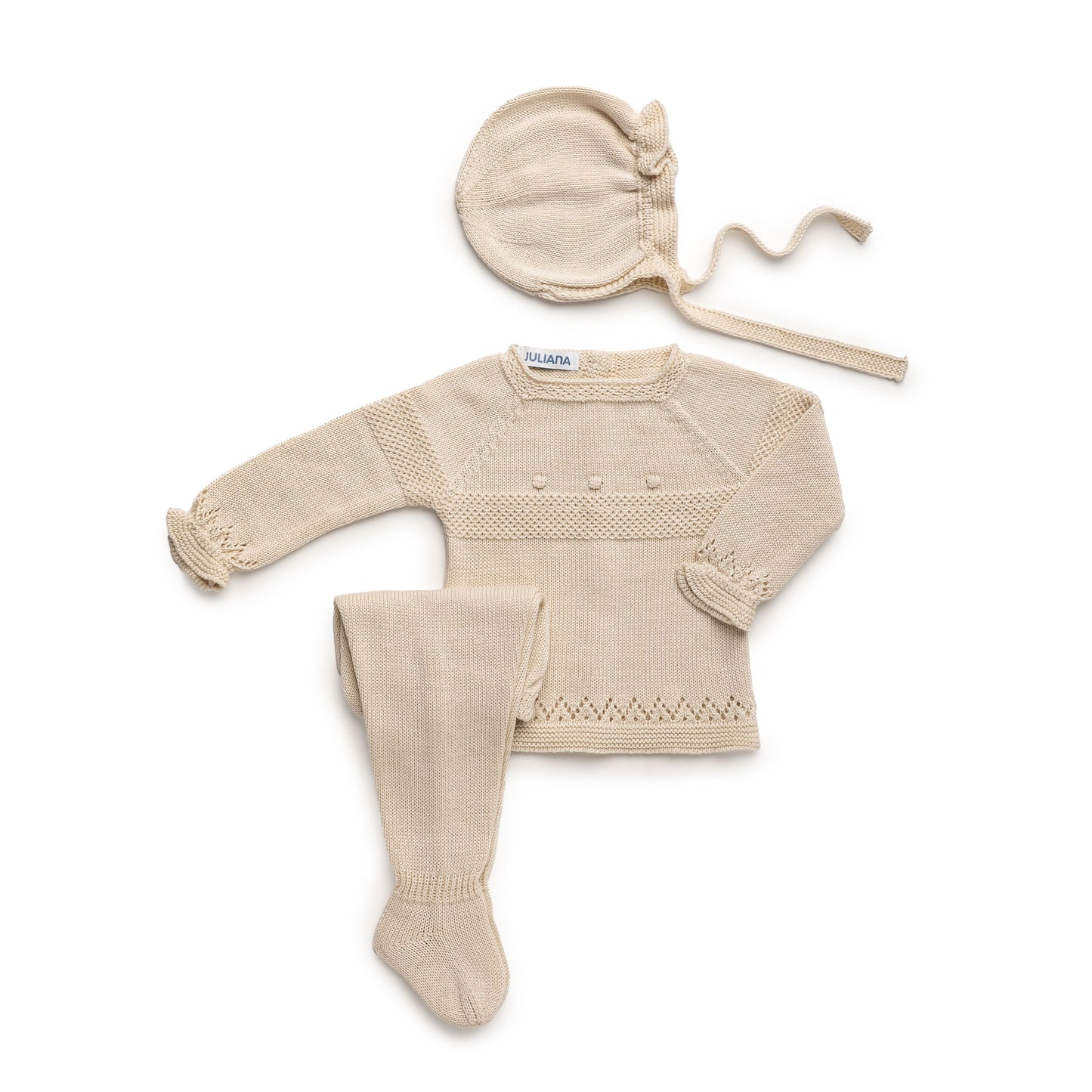 Conjunto bebé crudo Juliana