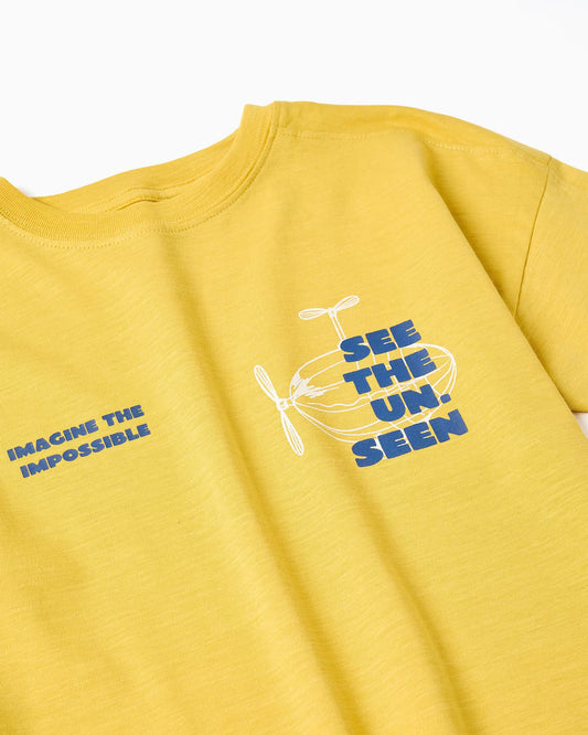 Camiseta de niño estampada amarilla