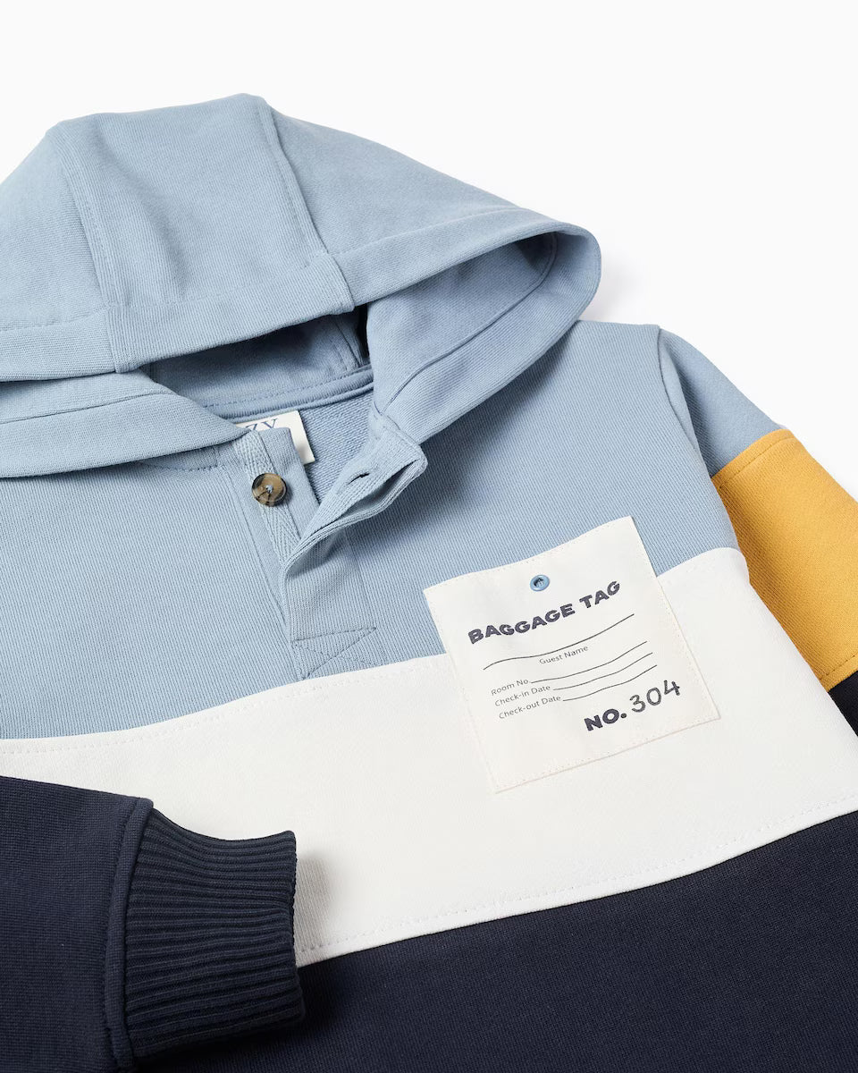 Sudadera de niño de manga larga en azul claro
