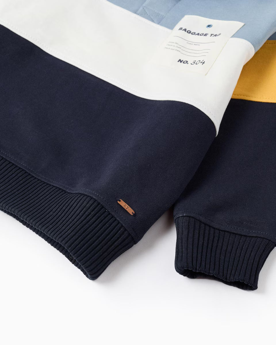 Sudadera de niño de manga larga en azul claro