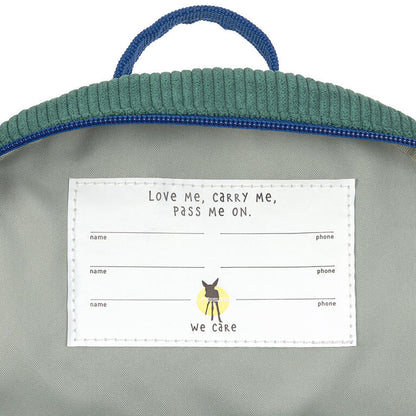 Mochila INY BACKPACK CORD OCEAN GREEN - Lässig