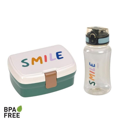 Kit botella+tupper SMILE MILKY/OCEAN - Lässig
