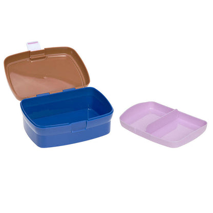Kit botella+tupper SMILE CARAMEL/BLU - Lässig