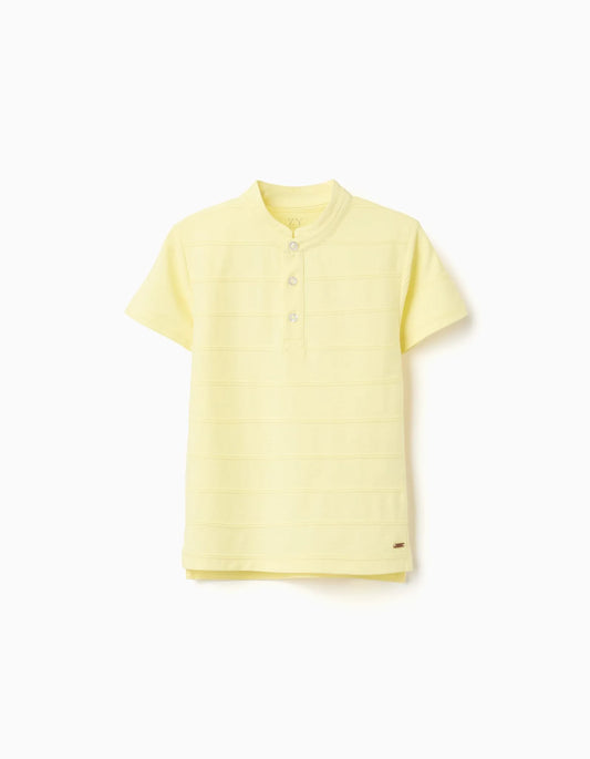 Polo niño amarillo manga corta