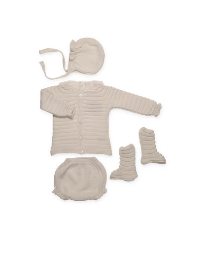 Conjunto bebé Juliana 25578 crema - Juliana
