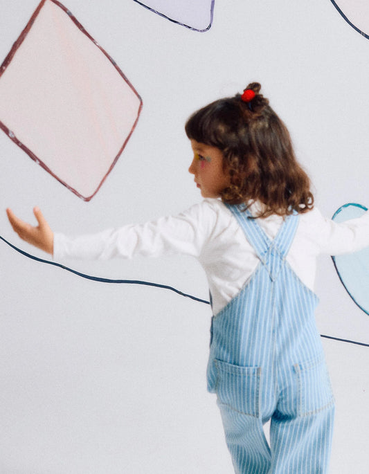 Mono Vaquero a Rayas + Goma de Pelo con Pompón