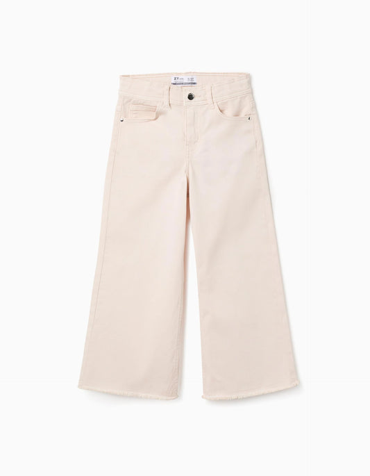 Pantálon de niña de sarga wide leg