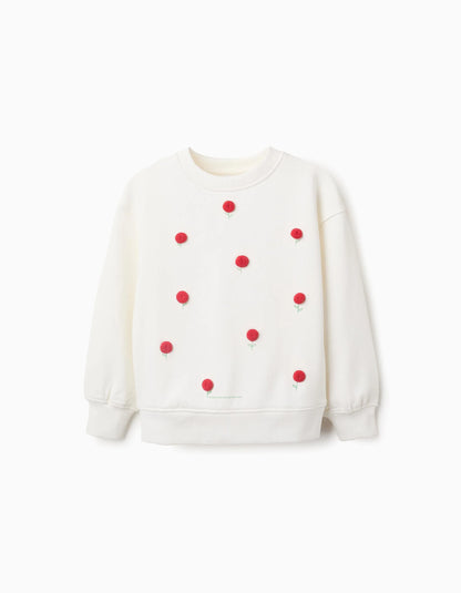 Sudadera niña algodón con Lunares en Relieve - Zippy
