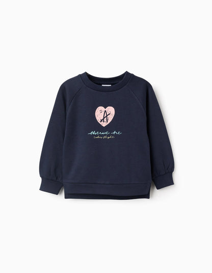 Sudadera niña con Estampado en Relieve - Zippy