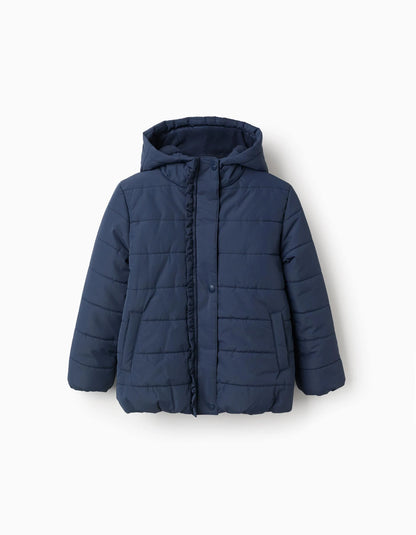 Parka unisex acolchada con capucha marino - Zippy