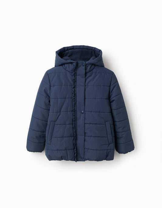 Chaqueta acolchada con capucha marino