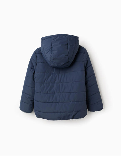 Parka unisex acolchada con capucha marino - Zippy
