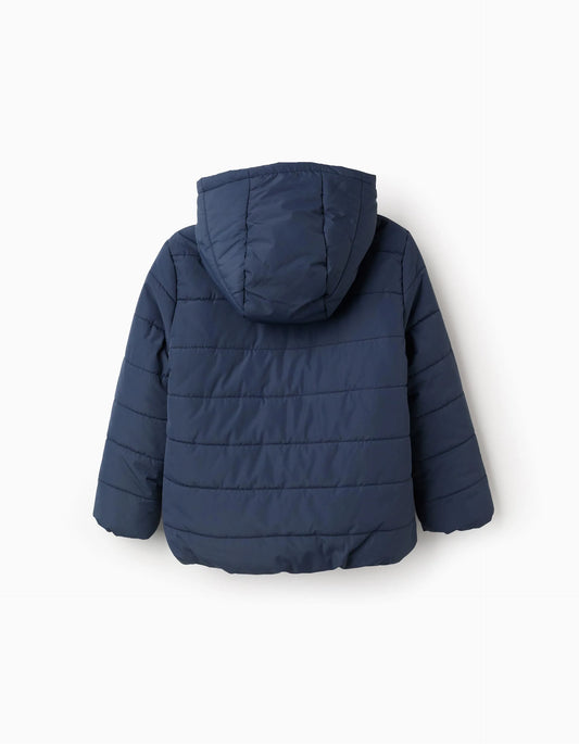 Chaqueta acolchada con capucha marino