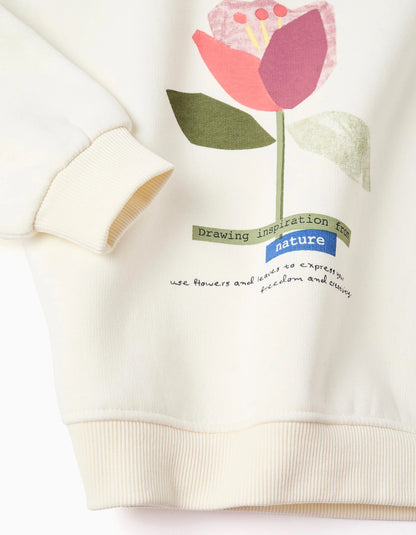 Sudadera niña flor - Zippy