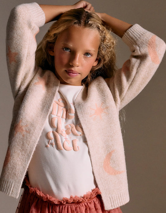 Chaqueta punto niña con lúrex