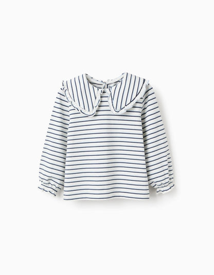 Camiseta niña rayas blanca - Zippy