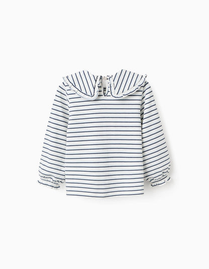 Camiseta niña rayas blanca - Zippy