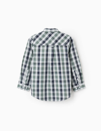 Camisa niño Cuadros Verde/Azul Oscuro - Zippy