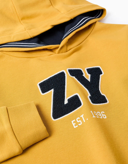 Sudadera niño con Capucha y Bouclé 'Si Archives' para  Amarilla - Zippy