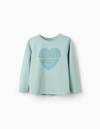 Camiseta de manga larga verde - Zippy