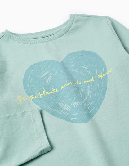 Camiseta de manga larga verde - Zippy